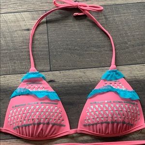 Summer Ready Bikini Top with lace and sequins